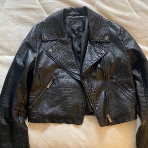Croc leather moto jacked